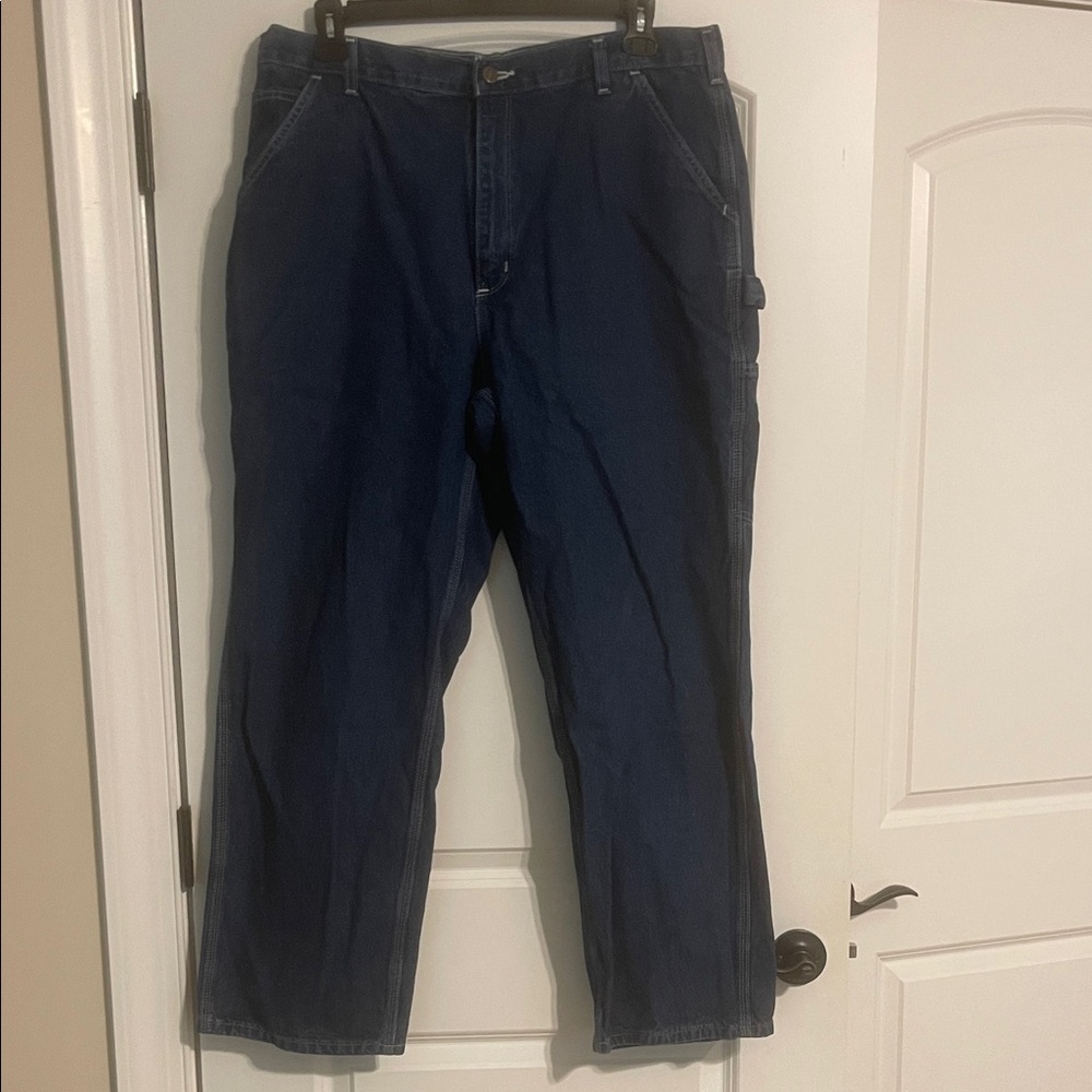 Carhartt Men's Straight Leg Jeans - Dark Blue Painter